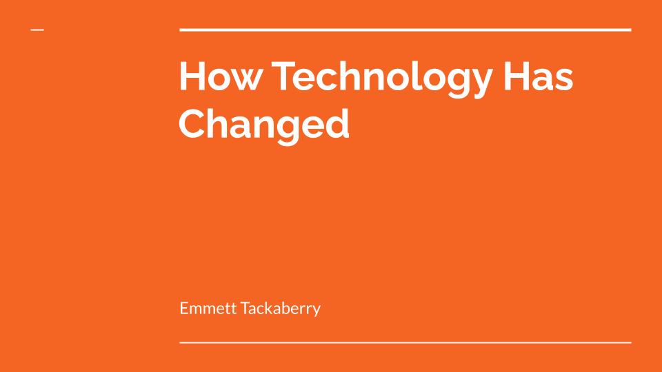 Technology Over Time slideshow presentation